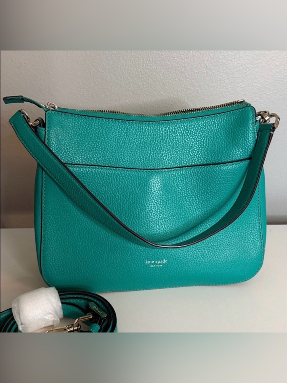 ♠️ Kate Spade Polly Medium Leather Shoulder Bag - Picture 7 of 9